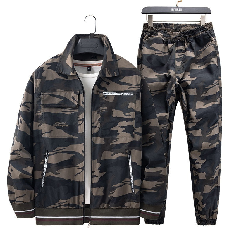 Lightweight Men’s Camo Cargo Suit – Anti-Dirt & Durable Design