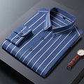 Business Casual Slim-fitting Striped Printed Shirt Men