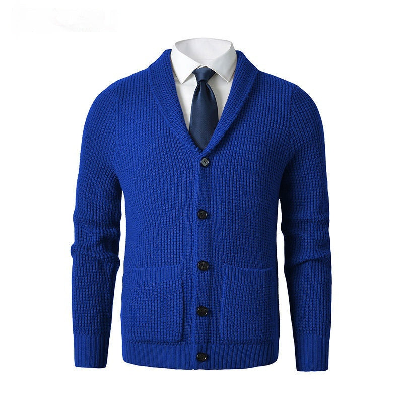 Business Casual Knitted Wool Cardigan For Men