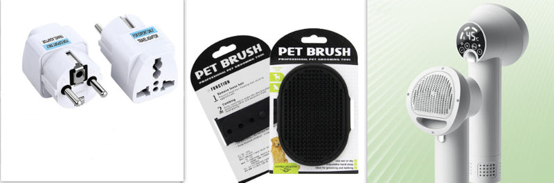 Silent Pet Dryer and Comb – Gentle Blow Dryer for Golden Retrievers & Cats