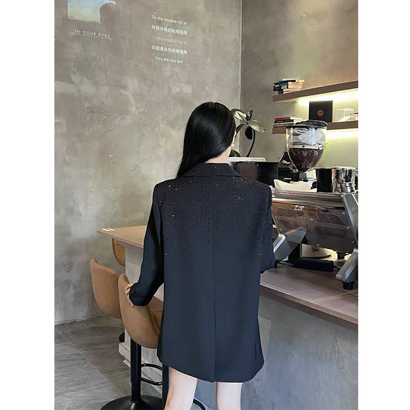 Office-Chic Petal Sleeve Top with Glam Shine