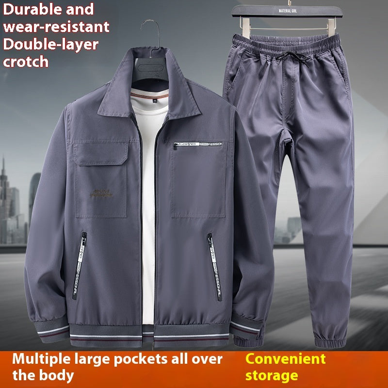 Lightweight Men’s Camo Cargo Suit – Anti-Dirt & Durable Design