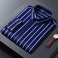 Business Casual Slim-fitting Striped Printed Shirt Men